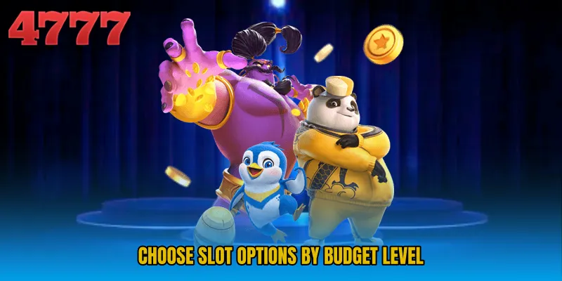 Choose slot options by budget level