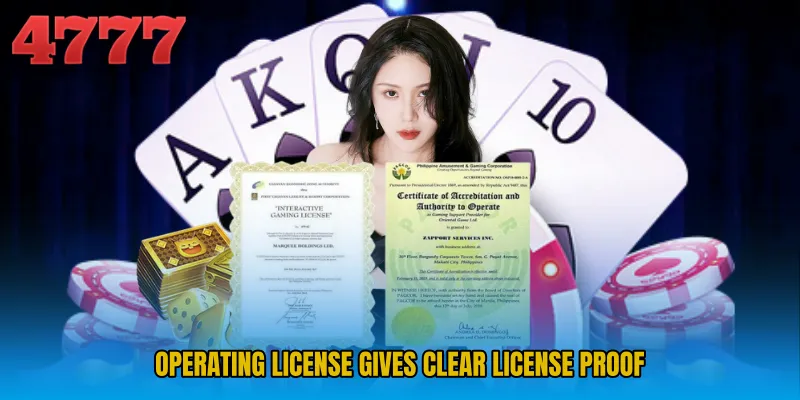 Operating License gives clear license proof