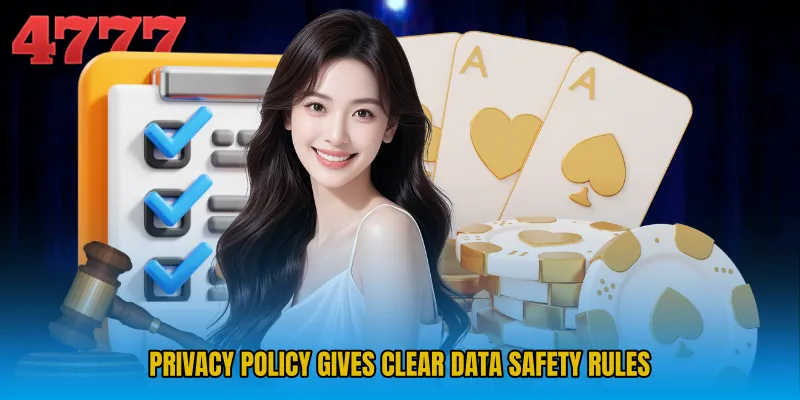 Privacy Policy gives clear data safety rules