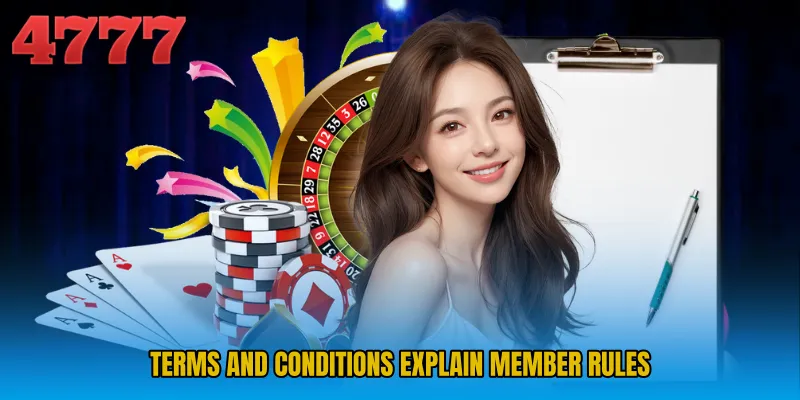Terms and Conditions explain member rules